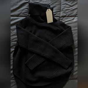 Universal Standard Black Turtleneck Knit Sweater